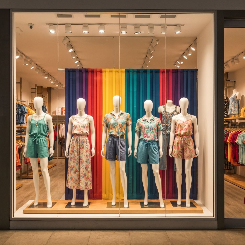 Vitrine de moda feminina